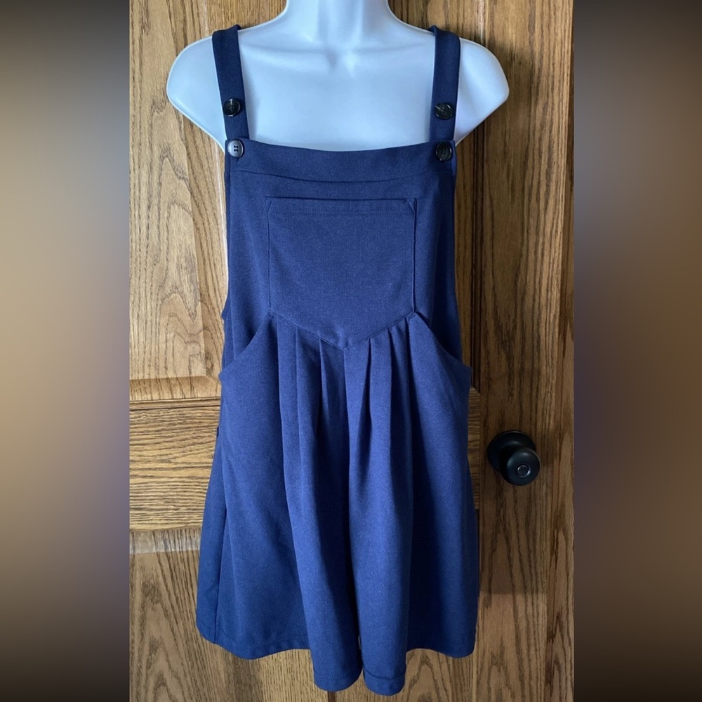 NWT Women’s Halara Overalls. Waffle Knit Casual Short Pocket Romper. Navy Size S